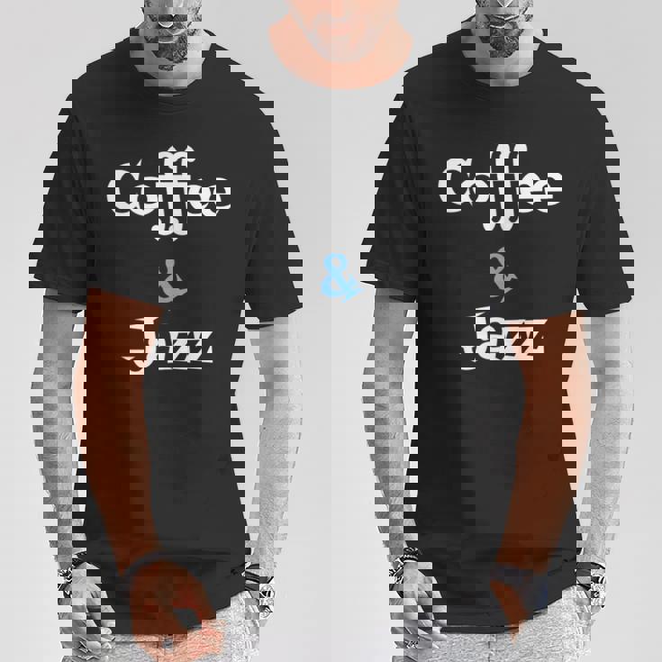 Coffee & Jazz シャツ ユニセックス コーヒー愛好家 ジャズ Tシャツ 面白い贈り物