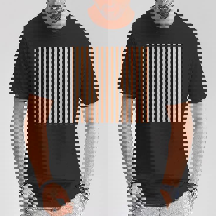 Color Of The Year 2024 -ピーチファズとブラックストライプ Tシャツ 面白い贈り物