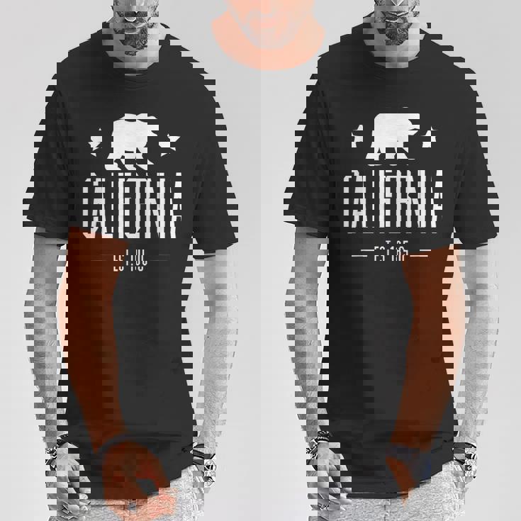Cool California Republic カリフォルニアギフト カリフラッグ Tシャツ 面白い贈り物