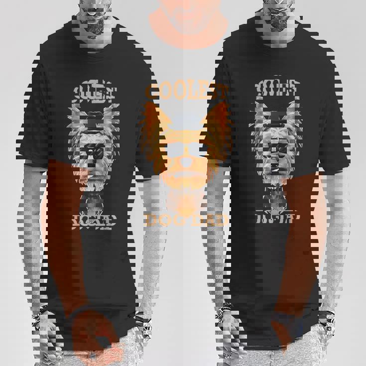 Coolest Dog Dad I Yorkshire Terrier パパ I ヨークシャー・テリア Tシャツ 面白い贈り物