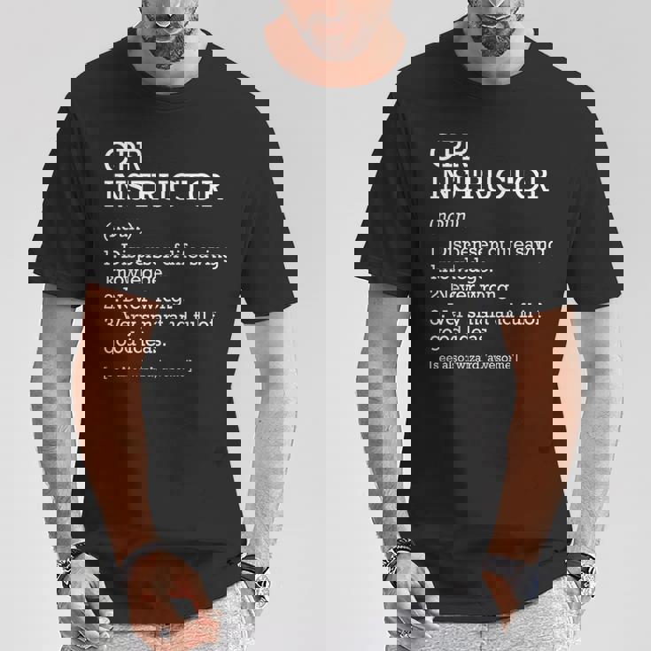 Cprインストラクター ジョブ定義 心肺蘇生 Tシャツ 面白い贈り物