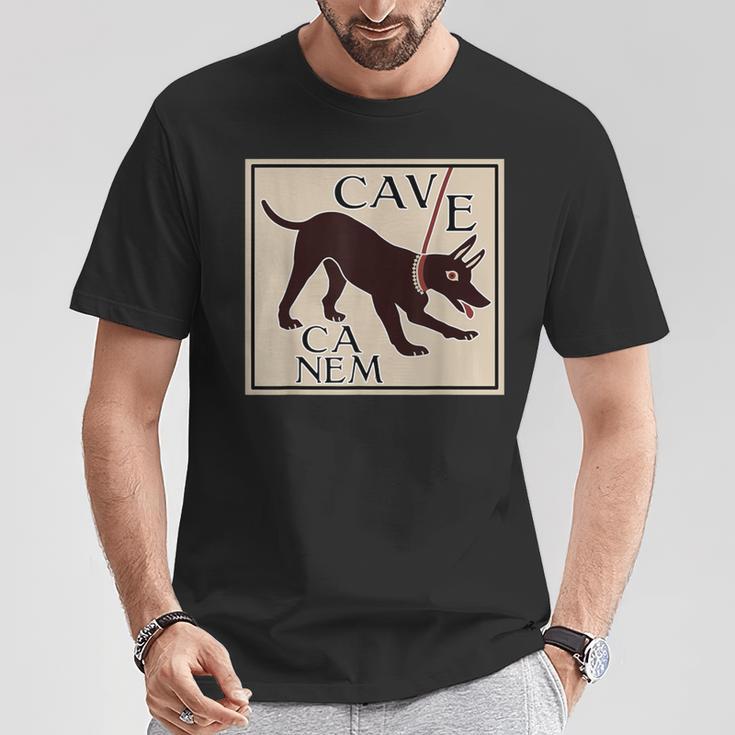 Cuidado Con El Perro Cave Canem Imagen Grecorromana Camiseta unisex Regalos divertidos
