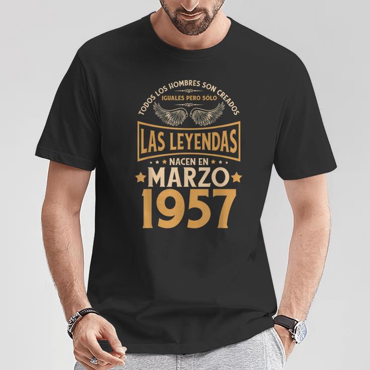 Cumpleaños Hombre Regalos Las Leyendas Marzo 1957 Camiseta unisex Regalos divertidos