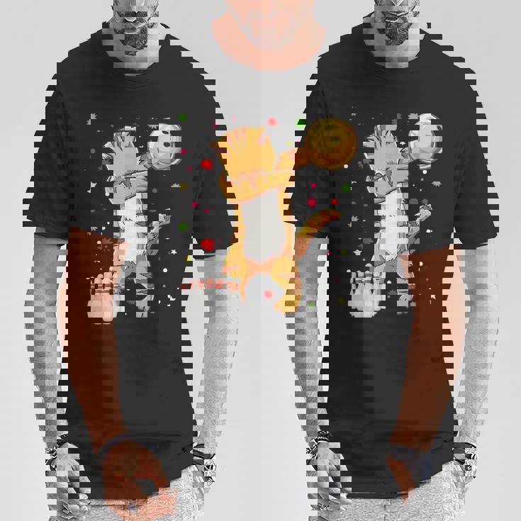 Dabbing Cat ボウリングシャツ 面白いボウリングギフト 猫 お母さん 女の子 Tシャツ 面白い贈り物