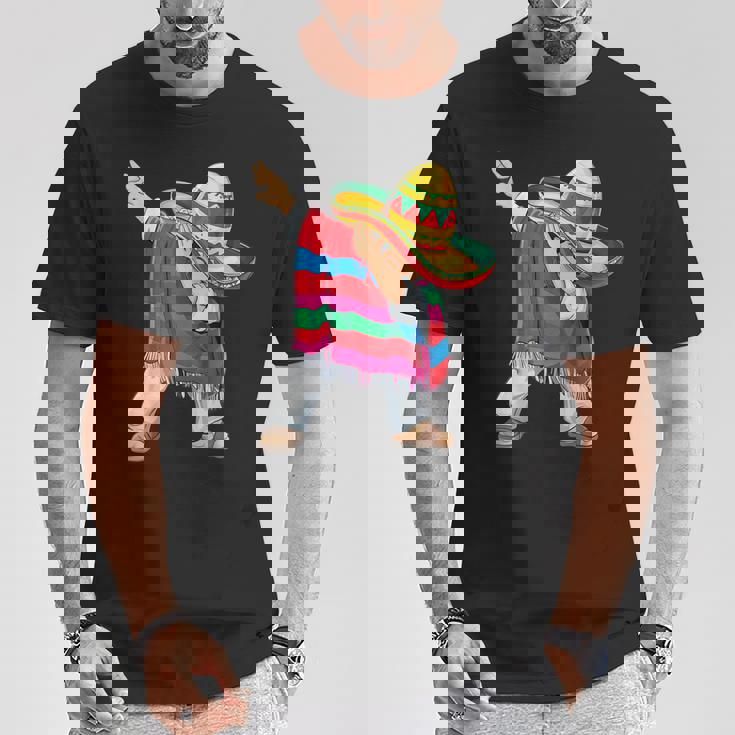 Dabbing メキシカン ポンチョ シンコ・デ・マヨ ボーイズ メンズ ソンブレロ ダブ Tシャツ 面白い贈り物