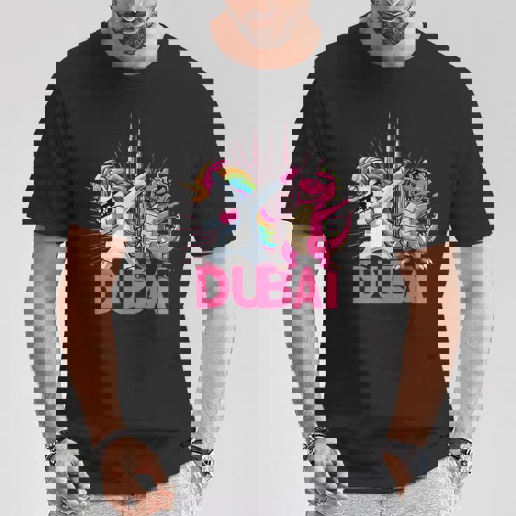Dabbing ユニコーン 恐竜 男性 女性 男の子 女の子 キッズ ドバイ Tシャツ 面白い贈り物