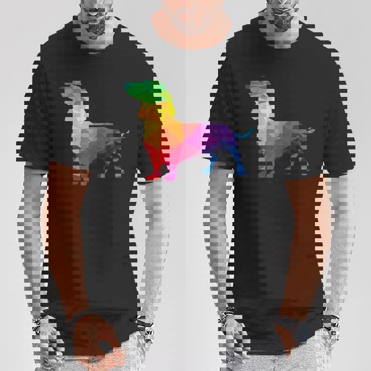 Dachshund Gay Pride Lgbt Lgbtq Rainbow Flag Dog Lovers Tシャツ 面白い贈り物