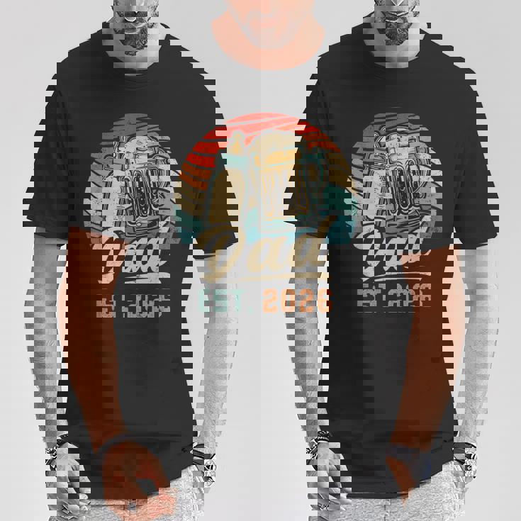Dad Est 2026 年のパパ 初めての父の日 若いパパ 新しいパパ Tシャツ 面白い贈り物