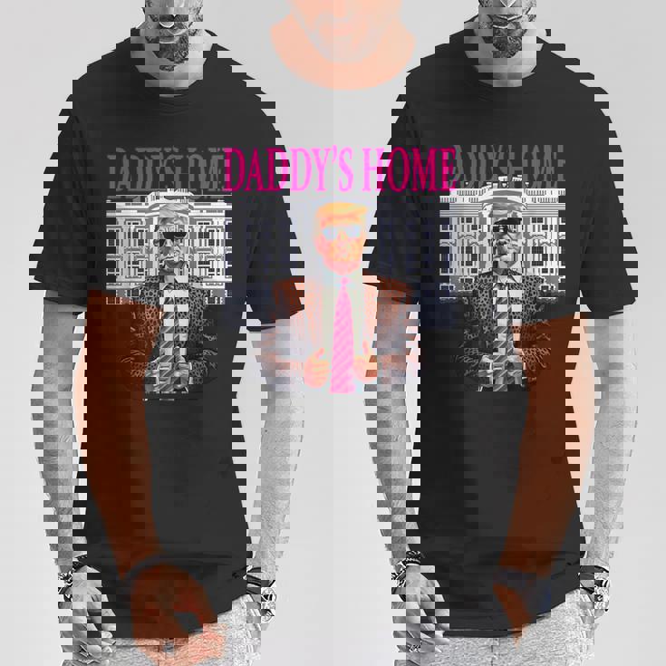 Daddy's Home Pink President Donald Trump House Tシャツ 面白い贈り物