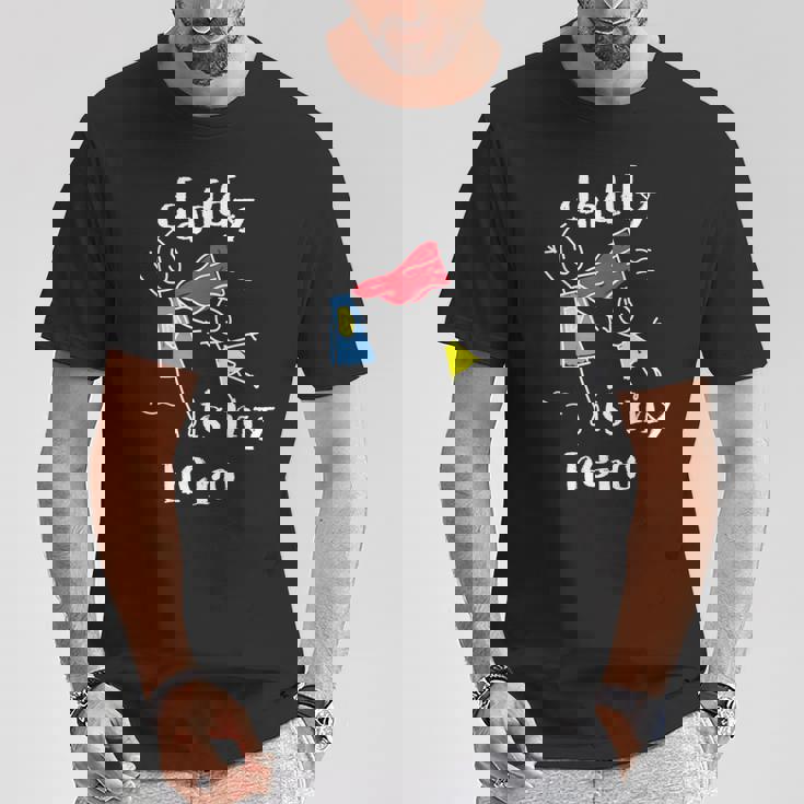 Daddy Is My Herouper Dad 手描き Tシャツ 面白い贈り物