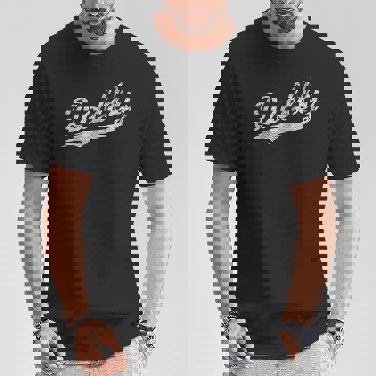 Daddy 野球スクリプト カーシブ ジャージスタイル お父さん 父の日 Tシャツ 面白い贈り物