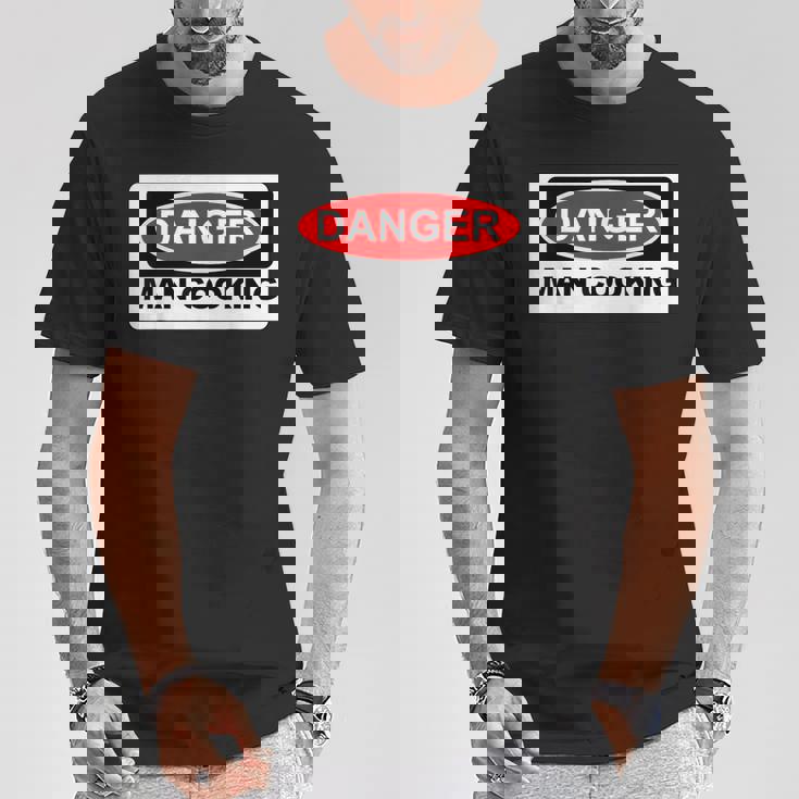 Danger Man Cooking Bbqign Tシャツ 面白い贈り物