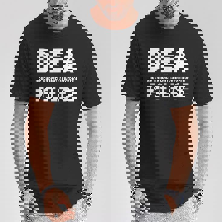 Dea 警察官 麻薬取締局 フロントサイド Tシャツ 面白い贈り物