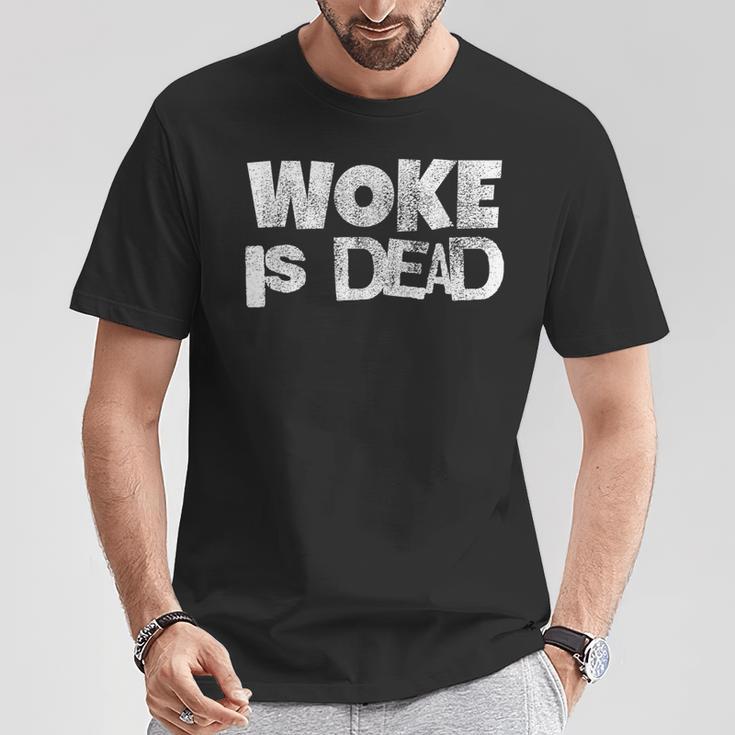 Declaración Audaz De Woke Is Dead Para Activistas Camiseta unisex Regalos divertidos