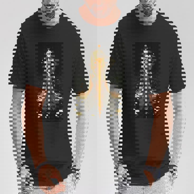 Demon Anime Girl Horns Katana Tシャツ 面白い贈り物