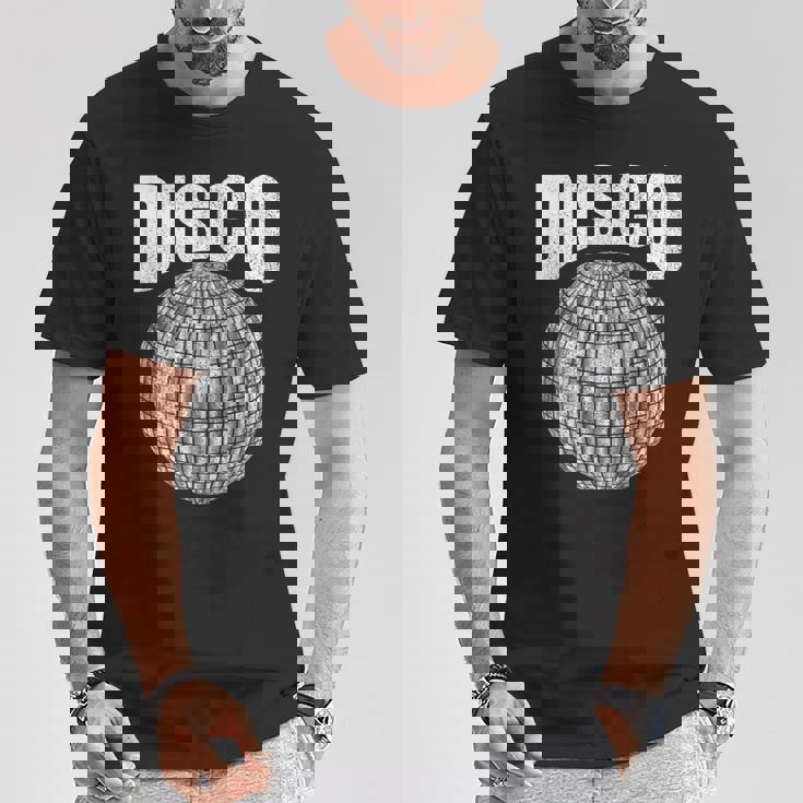 Disco Music Ball ファンク ソウル 音楽愛好家 レトロ 70年代 80年代 コスチューム Tシャツ 面白い贈り物