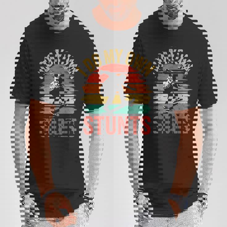 I Do My Owntunts 面白いスケートボード ヴィンテージスケートボード Tシャツ 面白い贈り物