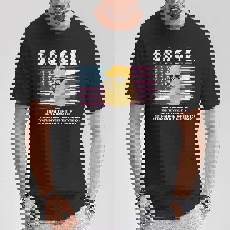 Doge 政府効率省 トランプ柴犬 Tシャツ 面白い贈り物