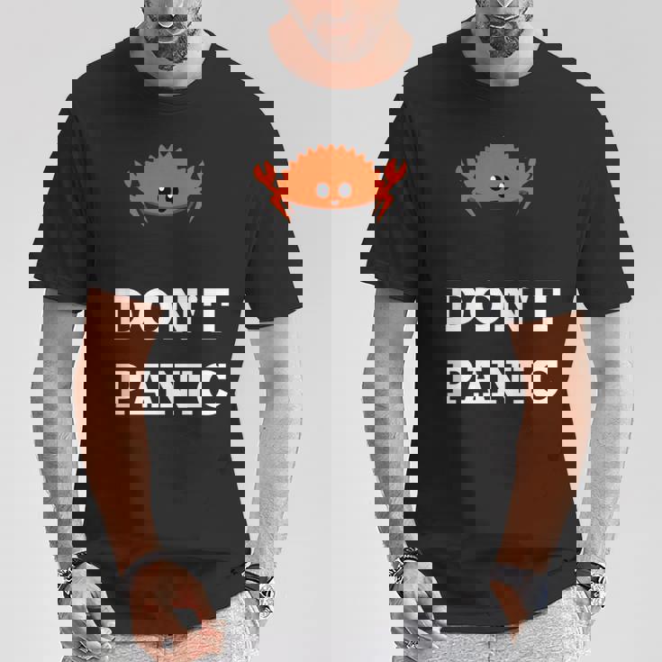 Don't Panic Rustacean Ferris The Crab Rustプログラミング 長袖tシャツ Tシャツ 面白い贈り物