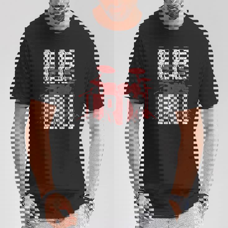 Drummers ドラム パラディドル 練習ドリル Tシャツ 面白い贈り物