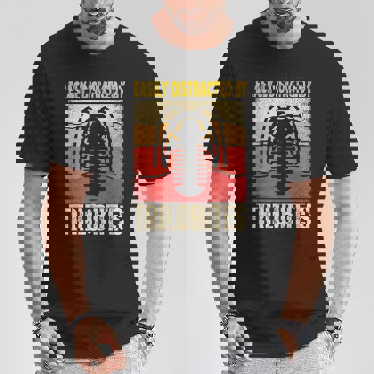 Easy Distracted By Trilobites Trilobite Lover Tシャツ 面白い贈り物