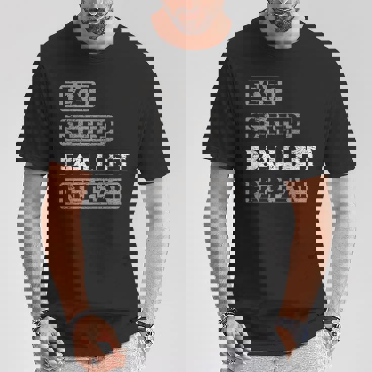 Eatleep Ballett Repeat Tシャツ 面白い贈り物