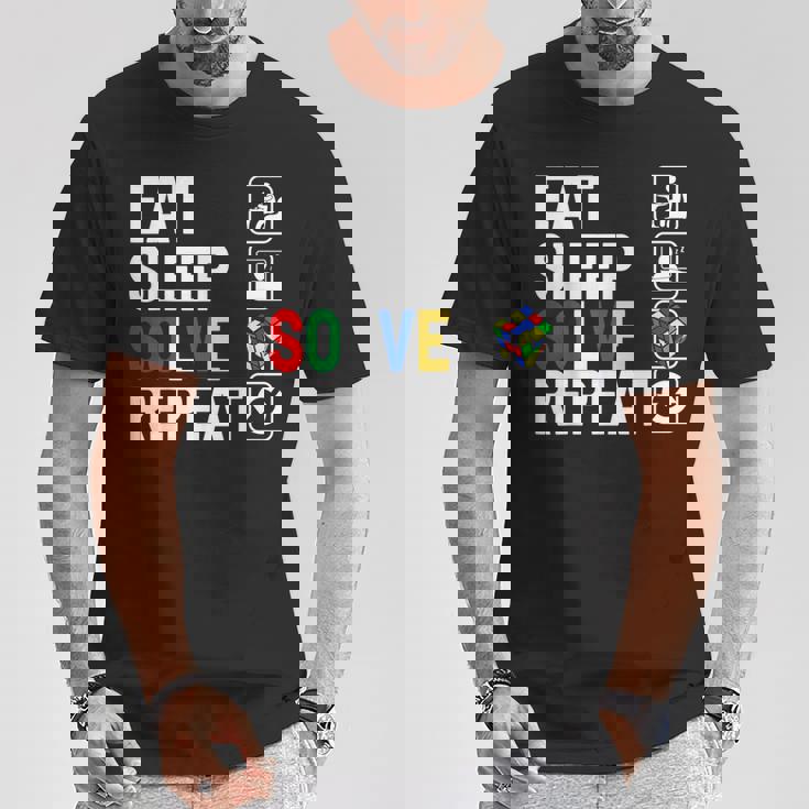Eatleepolve Repeat キューブゲーム ルービックtシャツ Tシャツ 面白い贈り物