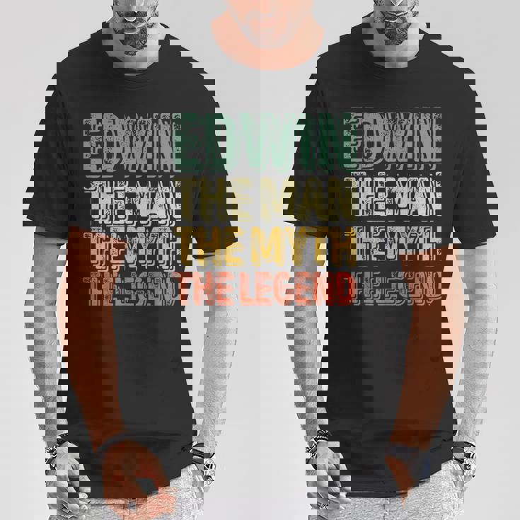 Edwin The Man The Myth The Legend シャツ ファーストネーム Edwin Tシャツ 面白い贈り物