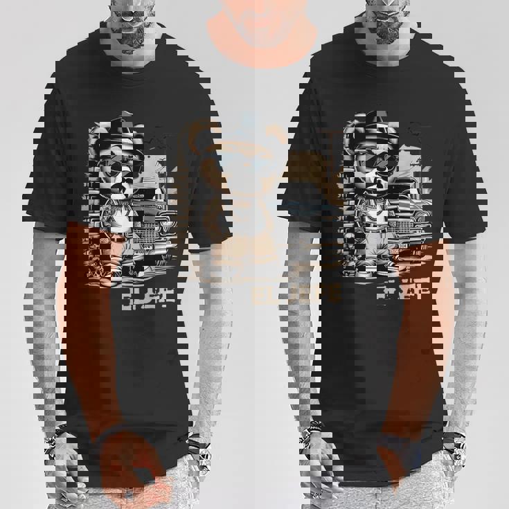 El Jefe ヒップホップ テディベア ローライダー シャツ チカーノ チョロ Tシャツ 面白い贈り物