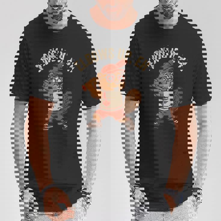 Elbows Up Eh Beaver ベースボール ファニーカナダデー Tシャツ 面白い贈り物