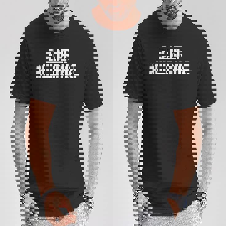 Elder Millennial 面白いことわざ皮肉なノベルティ クール Tシャツ 面白い贈り物