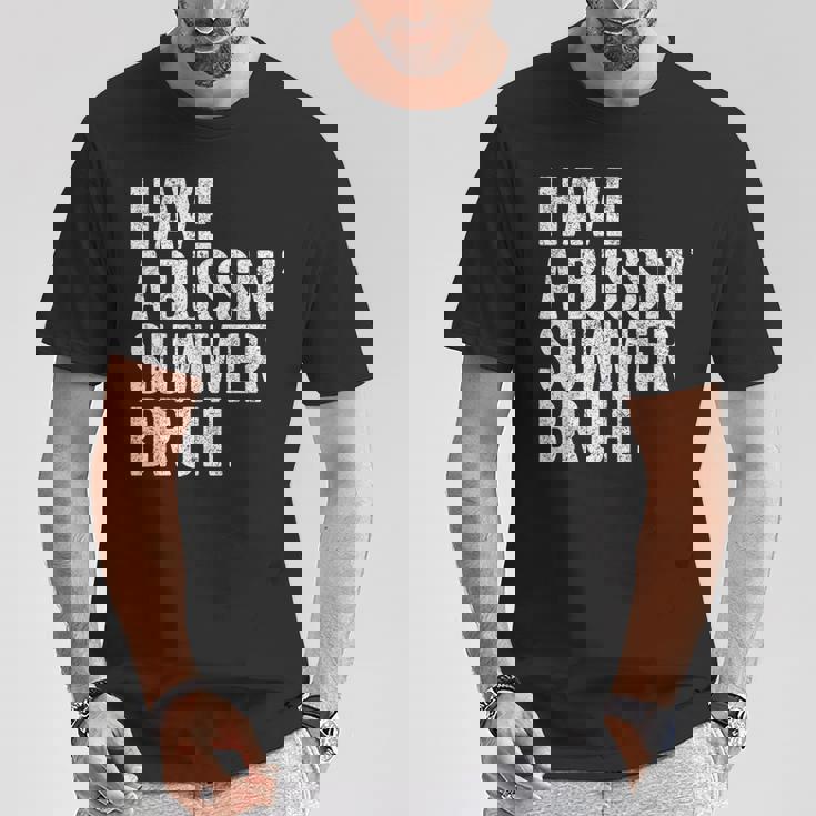 End Ofchool Year Teachers Have A Bussin'ummer Bruh Tシャツ 面白い贈り物