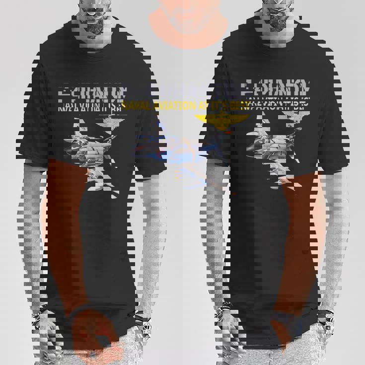 F-4 ファントム アクション中 海軍航空 最高 Tシャツ 面白い贈り物