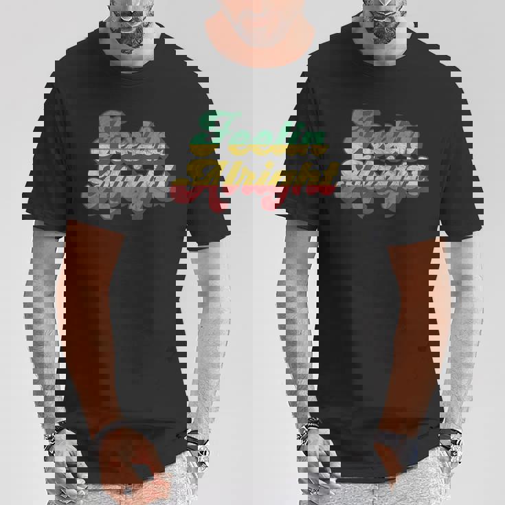 Feelin Alright ラスタ レゲエ ジャマイカ Tシャツ 面白い贈り物