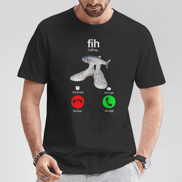 Fish Calling Remind Me Message Decline T-Shirts