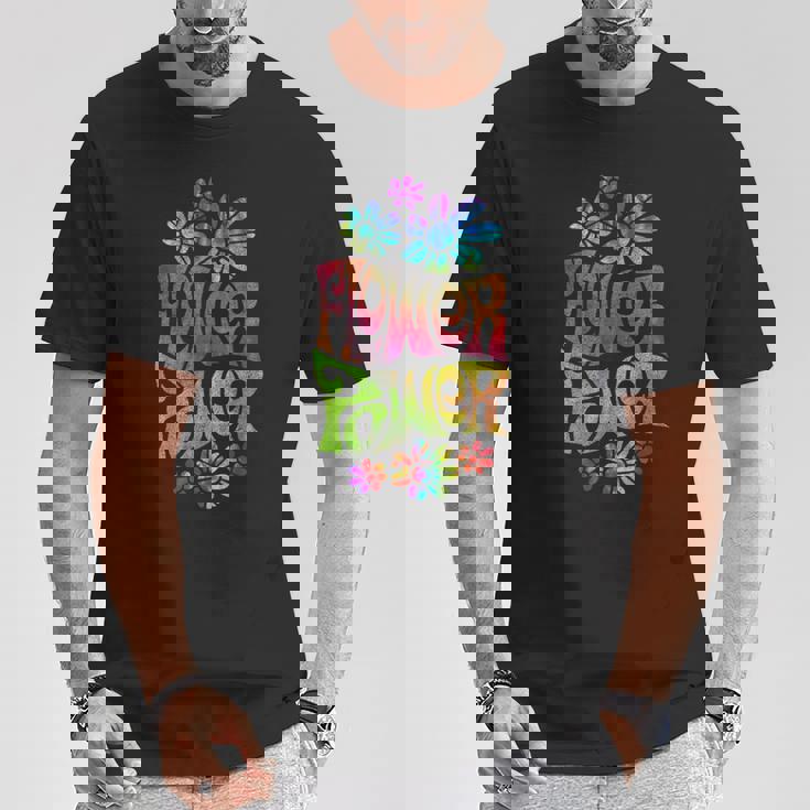 Flower Power ヒッピー サイケデリック '70年代レトロ Tシャツ 面白い贈り物