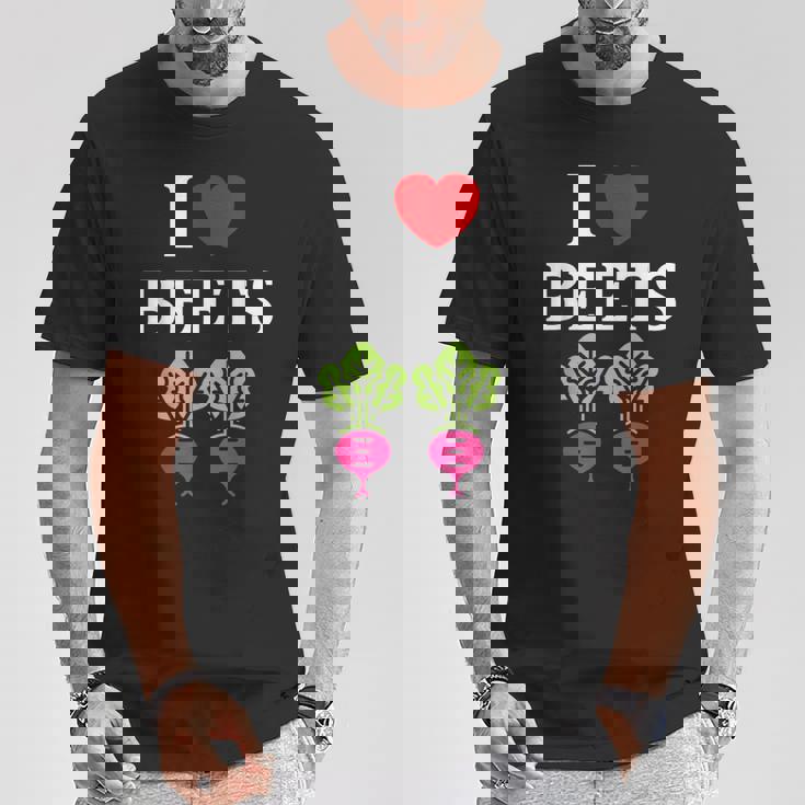 Food Humor Beetrootimpleegetable I Love Beets Tシャツ 面白い贈り物