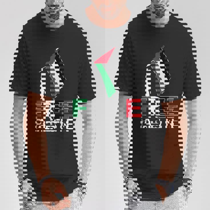 Free Palestine パレスチナ国旗 フリーガザtシャツ Tシャツ 面白い贈り物