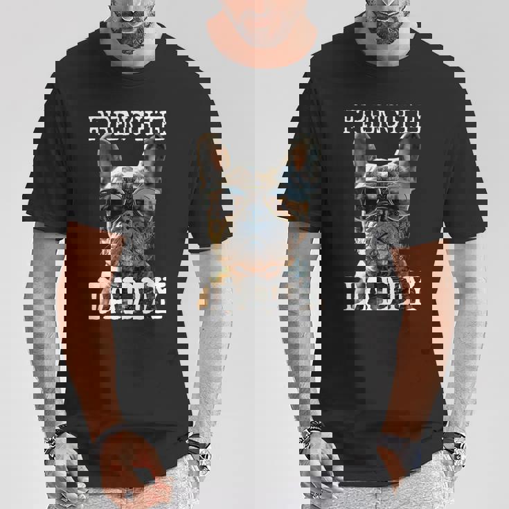 Frenchie Daddyフレンチー パパ 父の日 フレンチブルドッグ Tシャツ 面白い贈り物