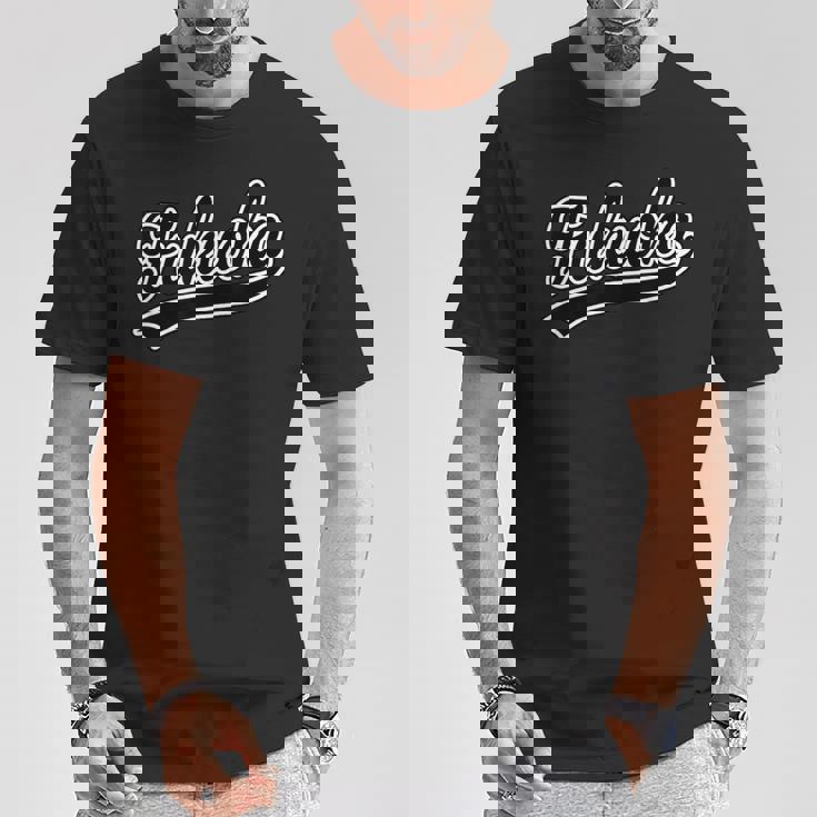 Fukuoka 福岡（チームユニフォーム風）【47都道府県】ジモtティ 地元愛 お土産 面白い おしゃれ Tシャツ 面白い贈り物