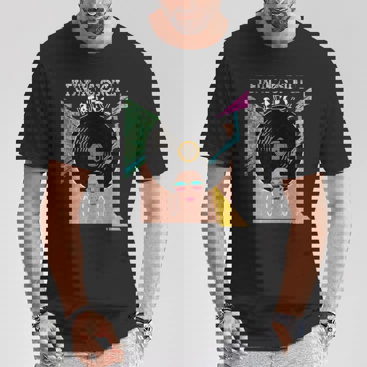 Funk &Oul Patrol 70年代80年代ビンテージアフログラフィックミュージックシャツ Tシャツ 面白い贈り物