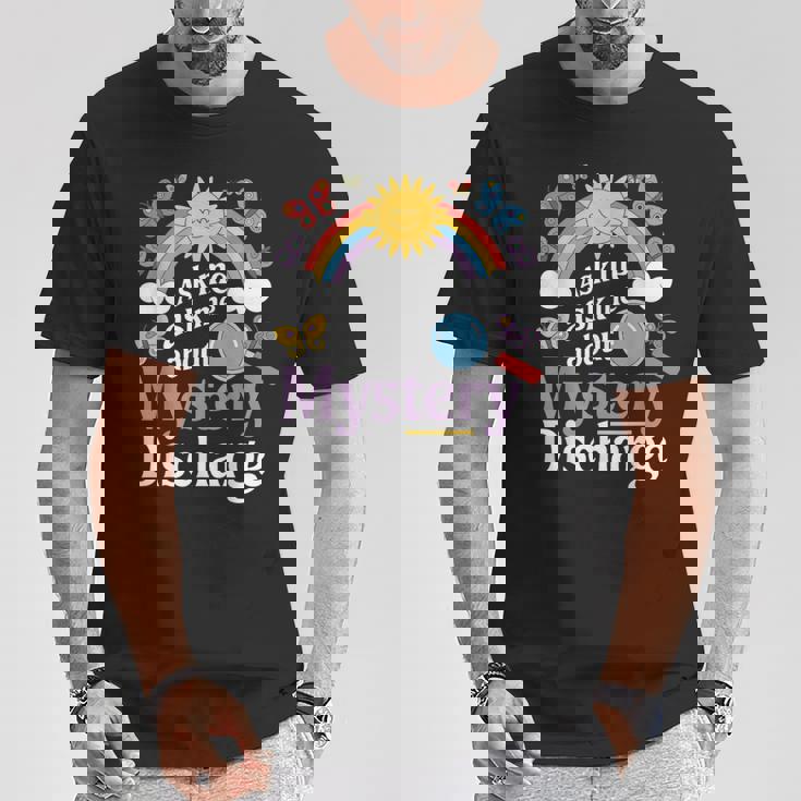 Ask Me About My Mystery Discharge アダルトユーモアジョーク Tシャツ 面白い贈り物