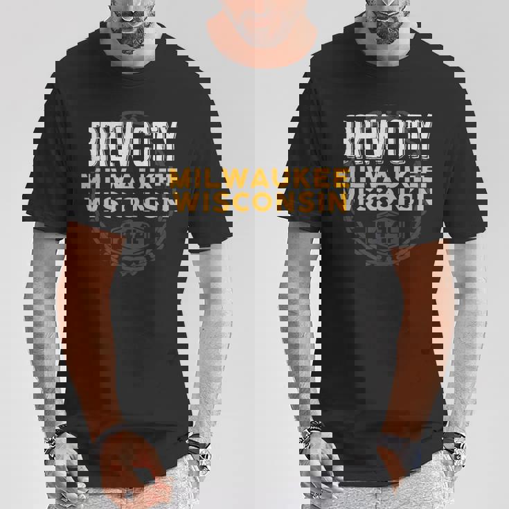 Brew City ミルウォーキー ウィスコンシン州 Tシャツ 面白い贈り物