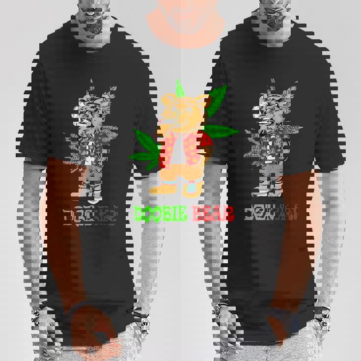 Doobie Bear 大麻の葉 雑草愛好家 マリファナギフト Tシャツ 面白い贈り物