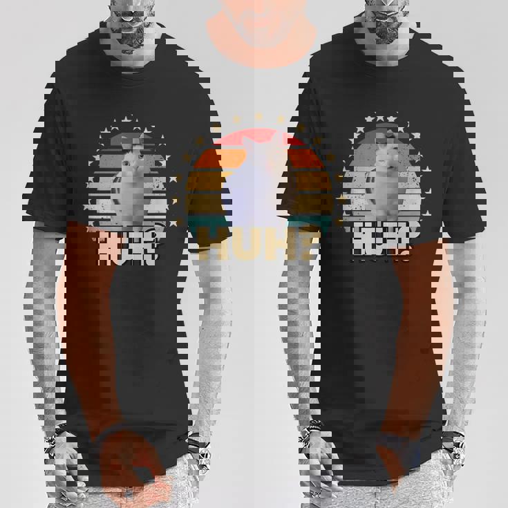 Huh Cat Huhおかしな猫好きのハッミーム Tシャツ 面白い贈り物