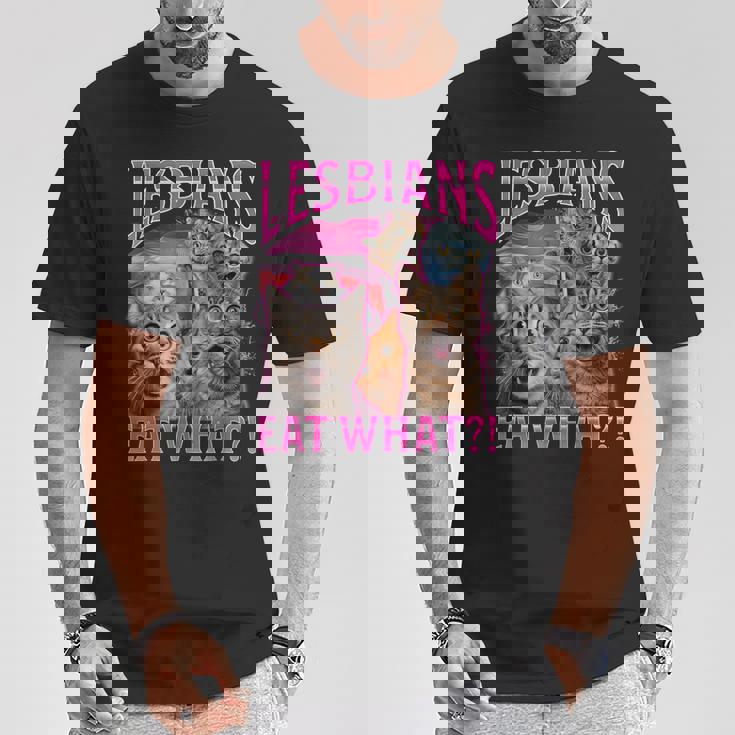 Lesbians Cat Owner Lesbians Eat What Tシャツ 面白い贈り物