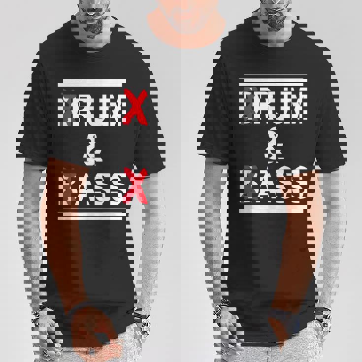 Rum And Ass Lovers Drum & Bass パロディ 皮肉なスローガン Tシャツ 面白い贈り物