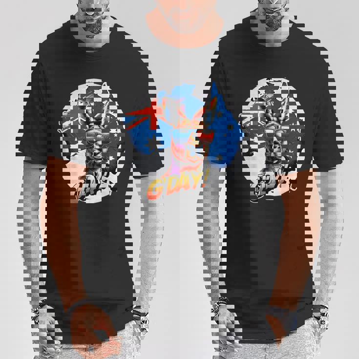 G'dayオーストラリアのお土産カンガルー。 Tシャツ 面白い贈り物