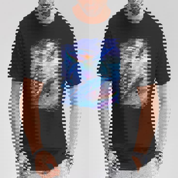 Galaxy Dolphin 宇宙のイルカ Tシャツ 面白い贈り物