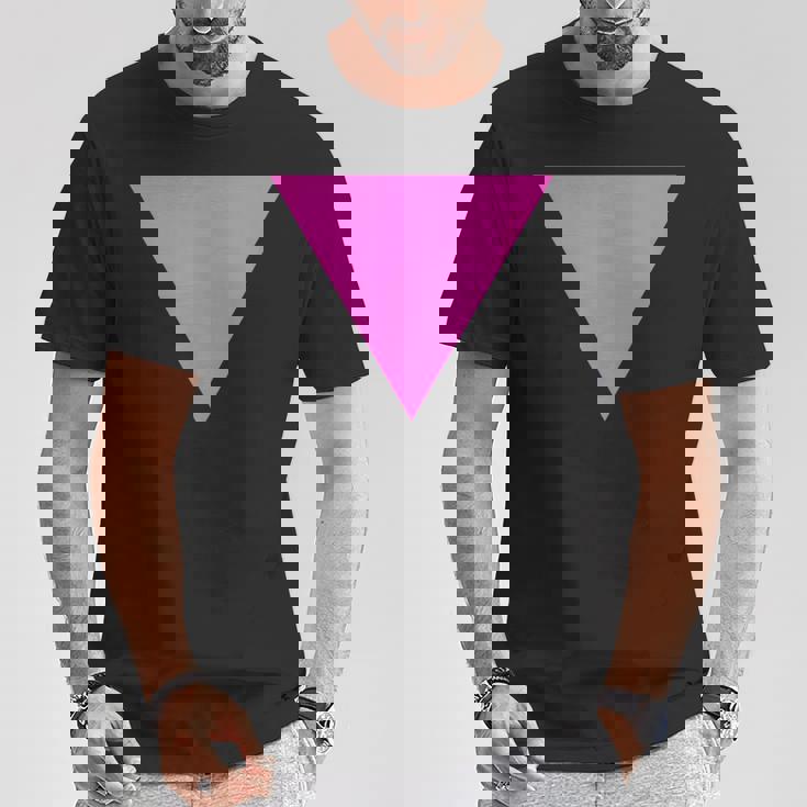 Gay Pride Upside Down Pink Triangle Tシャツ 面白い贈り物